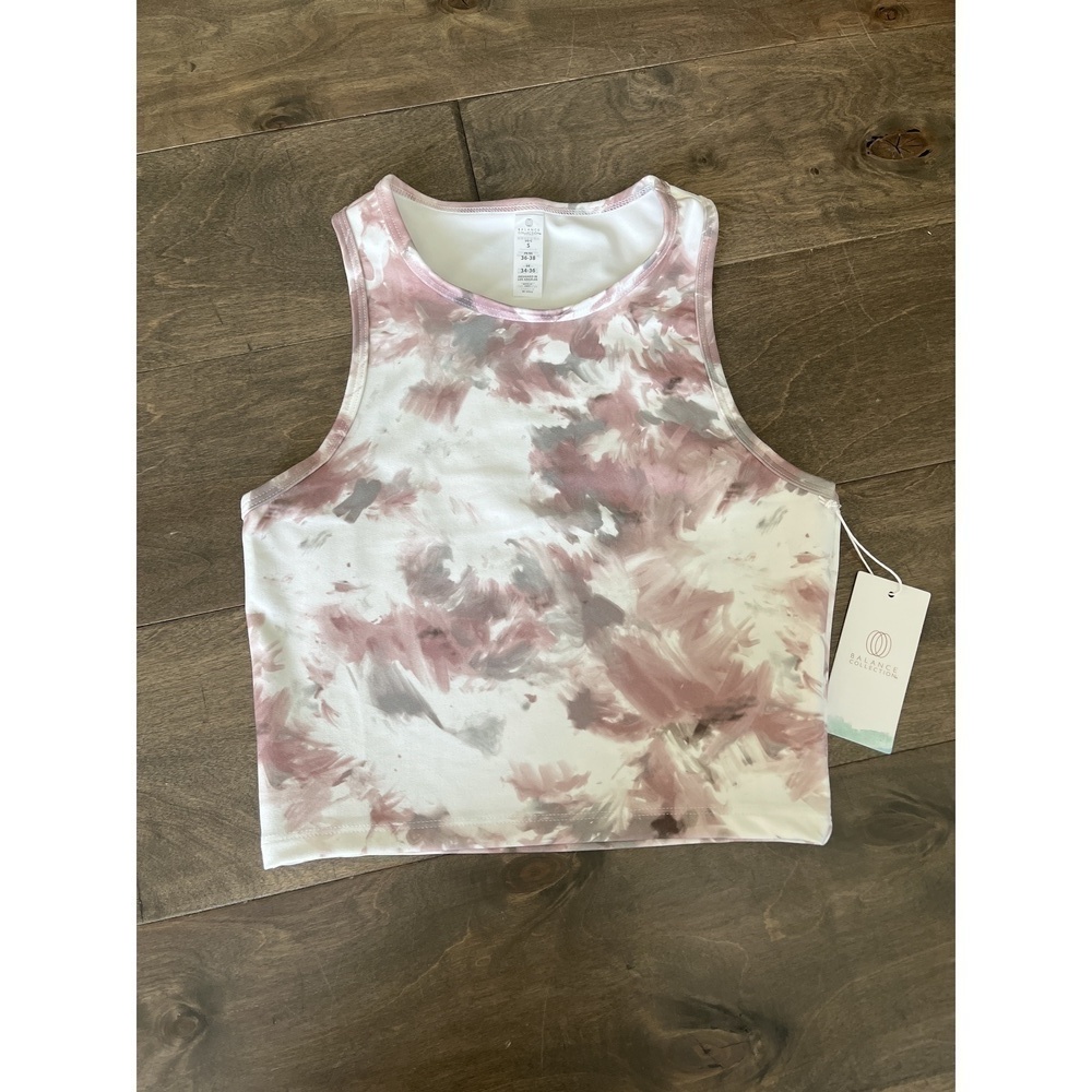 NWT Balance Collection Crop Tank, Woodrose Acrylic Mix, Size Small